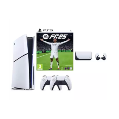 Sony Playstation 5 Slim + 2.Kol Dualsense+Pulse Explore Kulaklık+FC25