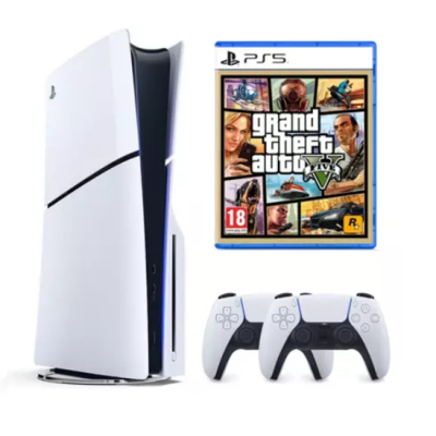 Sony Playstation 5 Slim CD + 2. DualSense Ps5 Kol + Gta 5 (İthalatçı Garantili)