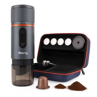 4Berry Cm-Pro Max Taşınabilir Şarjlı Kapsül ve Toz Kahve Uyumlu Espresso Makinesi